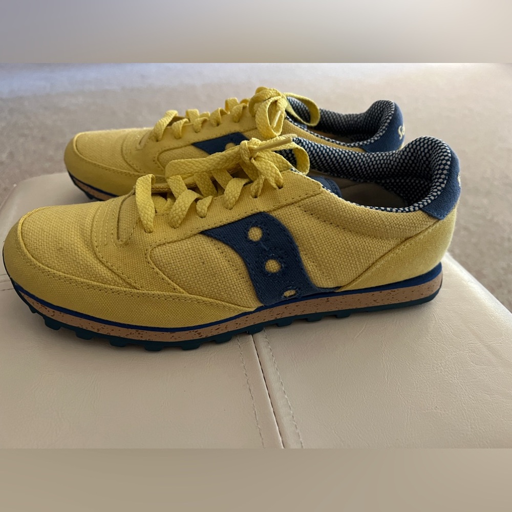 Saucony Yellow and Blue Women's Sneakers
